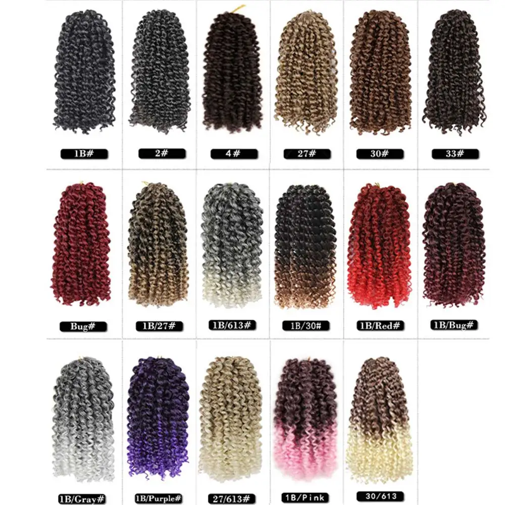 Capelli intrecciati ricci Afro crespi sintetici trecce all'uncinetto Marlybob capelli corti Pre-loop Crochet Passion Twist intrecciare i capelli