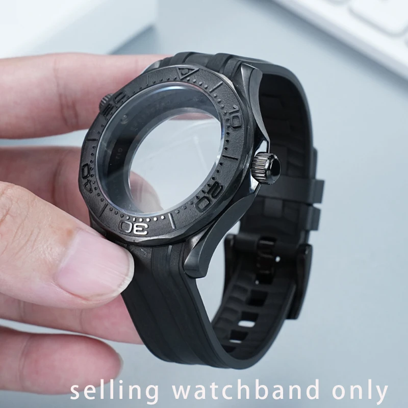 Para Omega Seamaster Series 300m reloj de buceo 210,62/92 correa de reloj deportivo de goma fluorada de repuesto pulsera para hombre 21MM