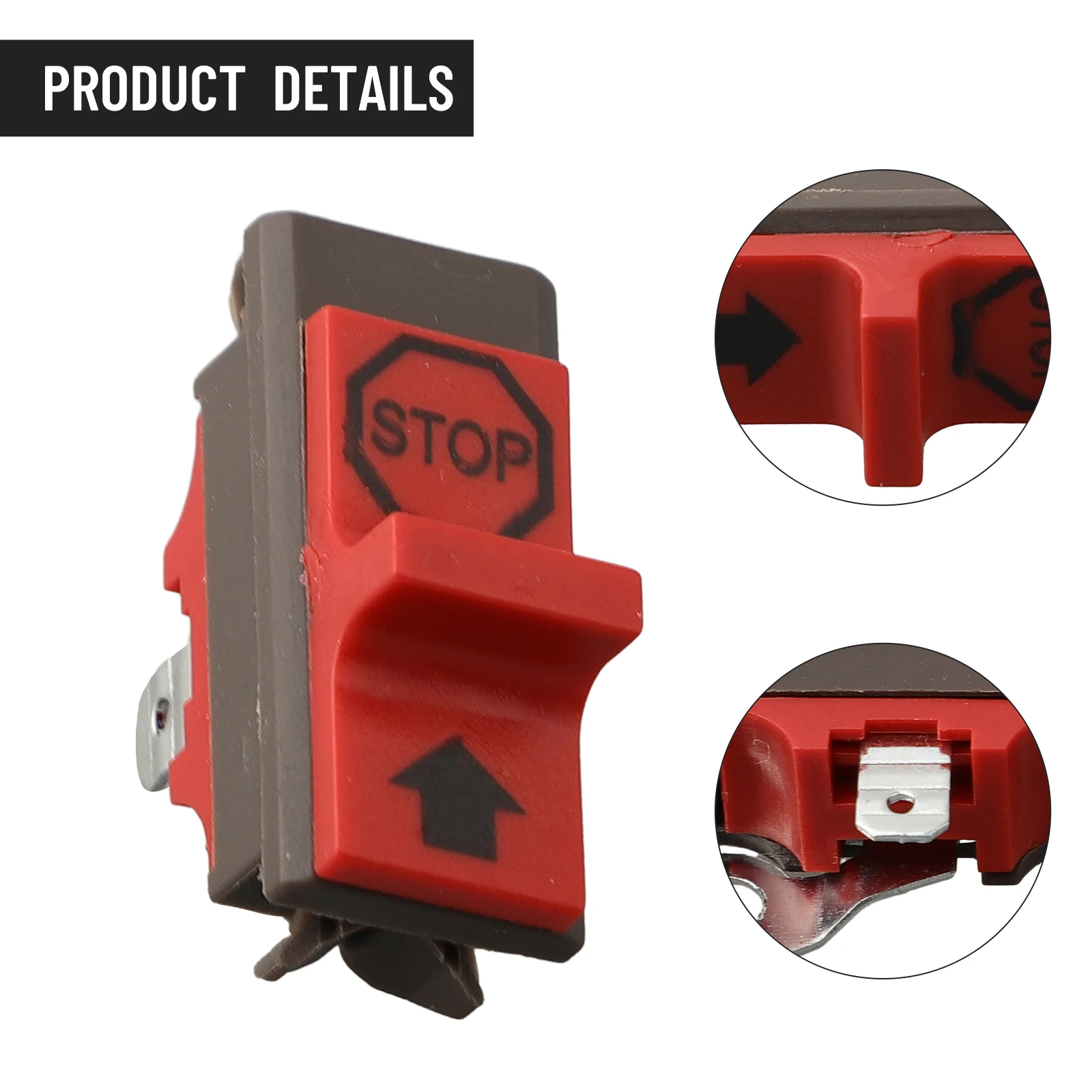 

High Quality Stop Switch On-off Lockoff Reliable Button Spare Parts 1pcs Motor Kill Plastic & Metal Replacement