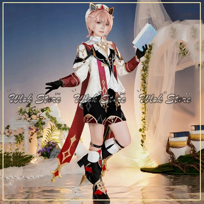 

ABC123Game Genshin Impact Dahlia Cosplay Costume Wig Hat Glove Leg Covers Prop Book Full Set Halloween Party Outfits S5,j'8.k/4\
