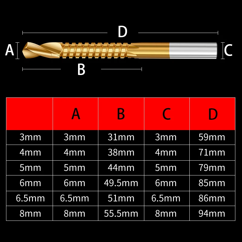 Multi-função irregular viu broca de madeira buraco broca 3mm,4mm,5mm,6mm,6.5mm,8mm madeira puxando slot conjunto de ferramentas de buraco especial