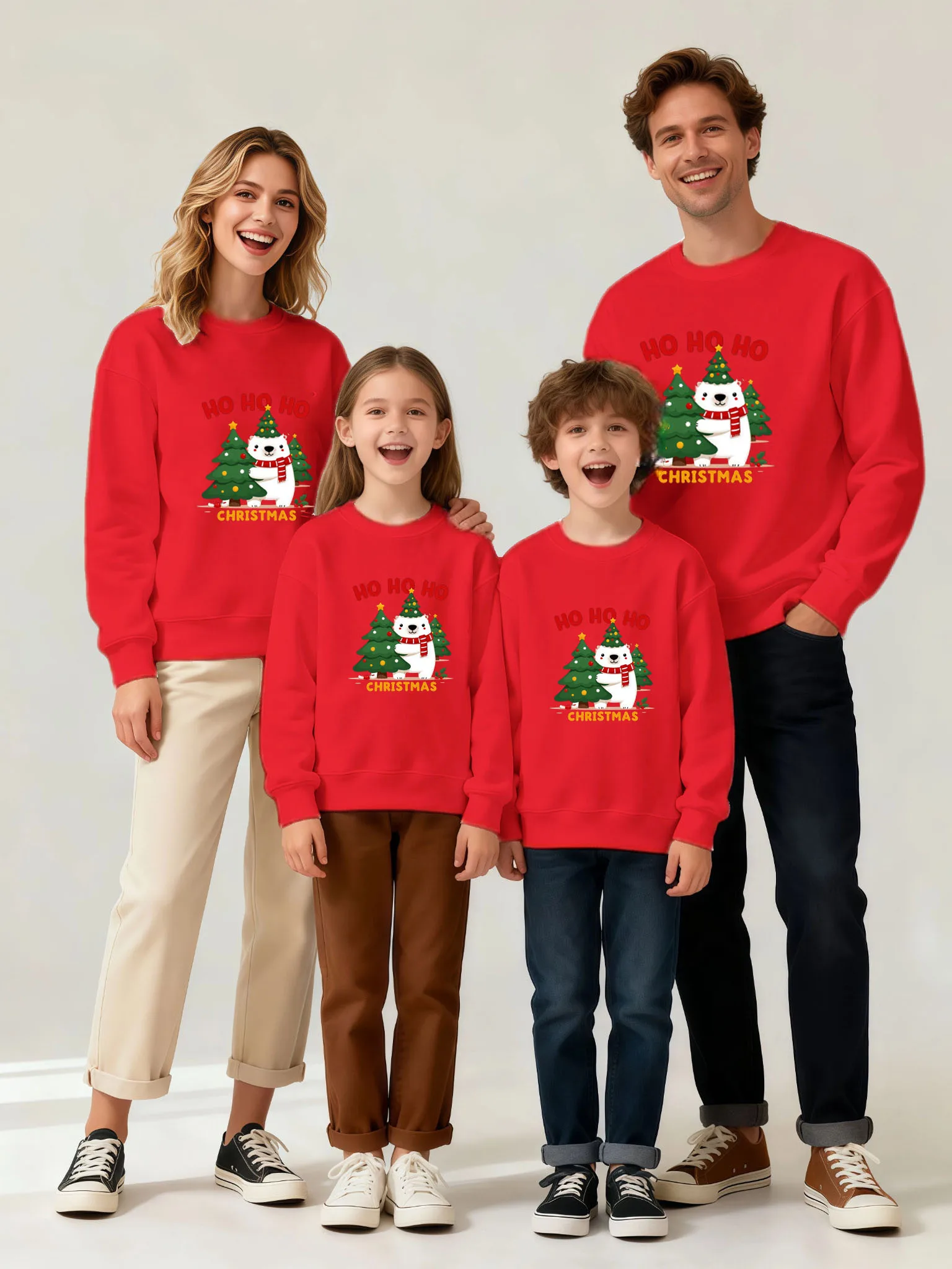 

Family Matching Clothes Winter Autumn Sweater Long-sleeved Shirt Christmas Clothes Mom Dad Kids Christmas Pajamas Family Look