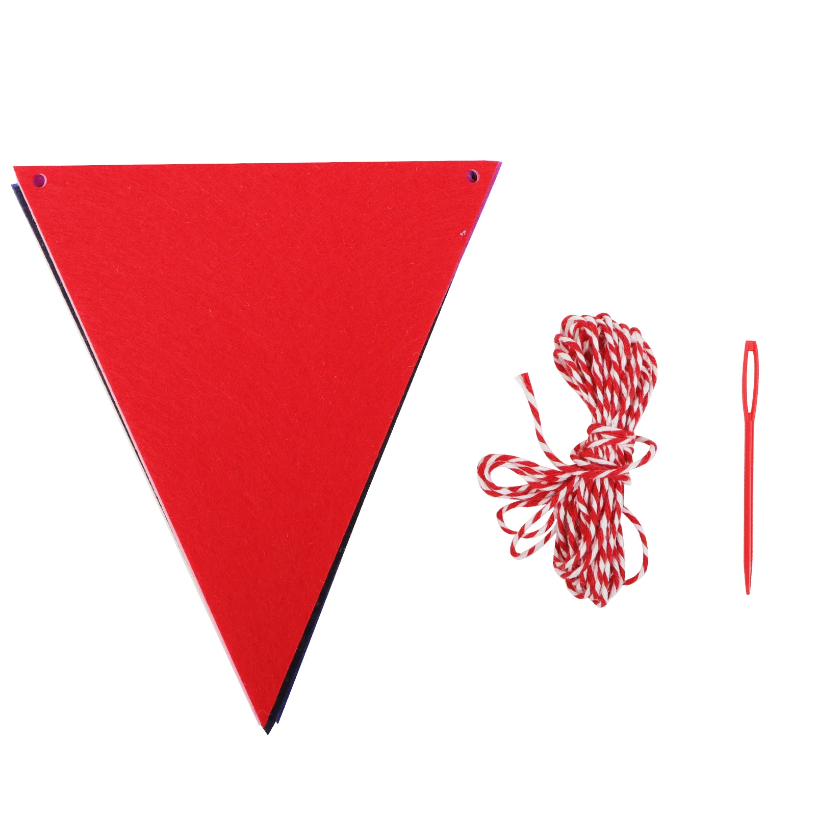 

12Pcs Colorful Felt Triangle Banner Hanging Bunting Party Flags Holiday Decorative Garland Felt Banner