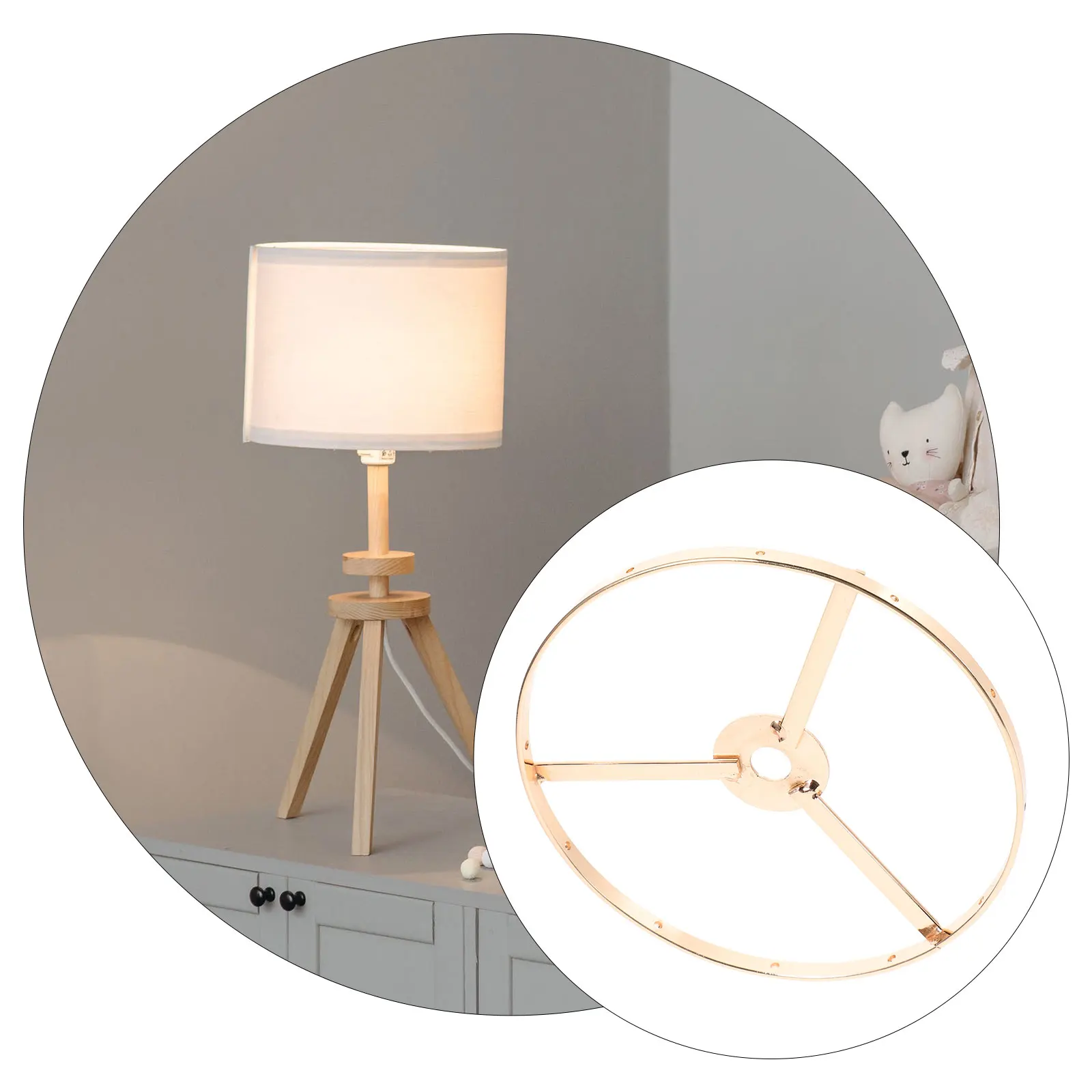 

Iron Lampshade Bracket Rustproof Lampshade Frame Ring for DIY Chandelier Frame Home Restaurant Decor Ceiling Light Accessory