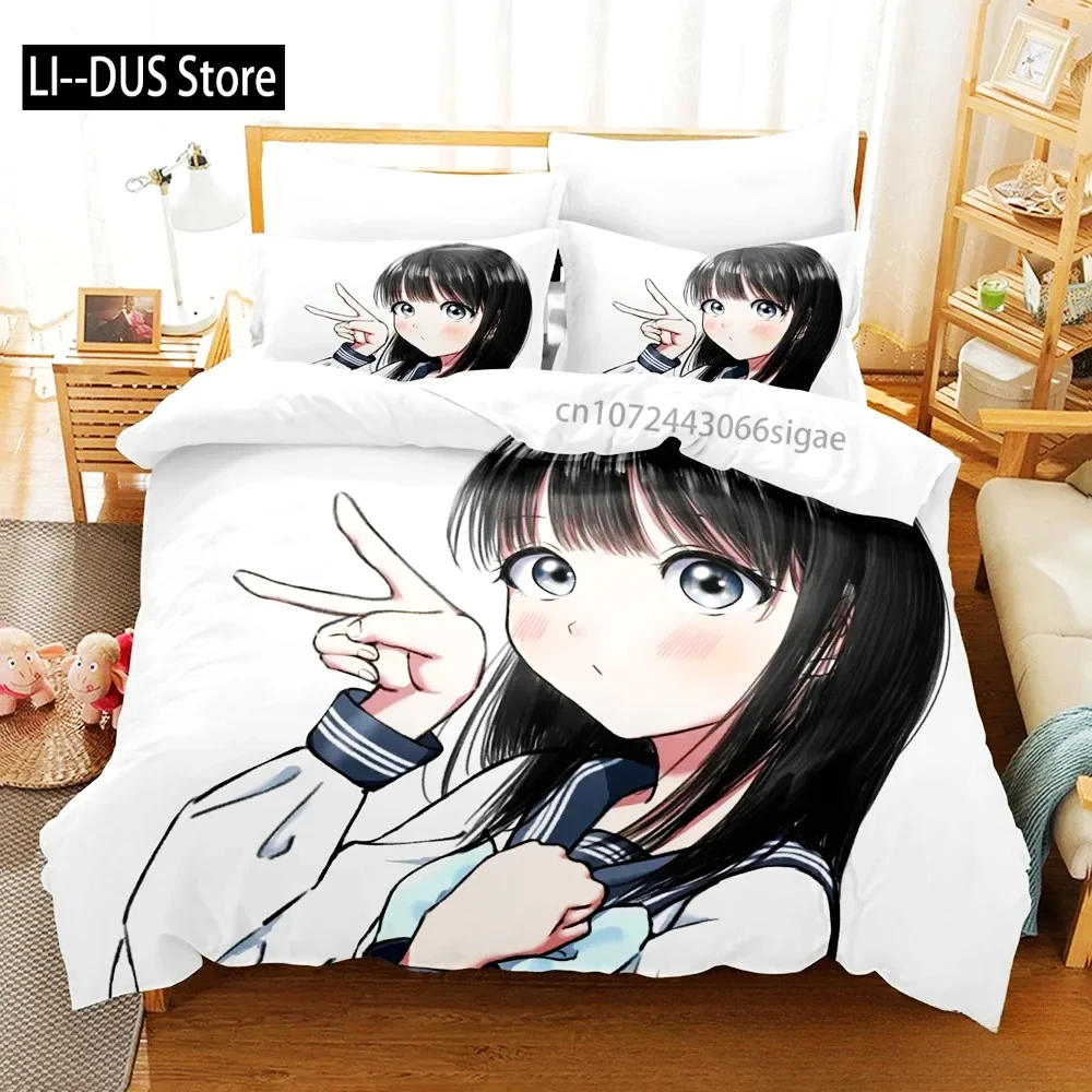 

Fashion 3D Akebi's Sailor Uniform Bedding Sets Duvet Cover Set With Pillowcase Twin Full Queen King Bedclothes Bed Linen