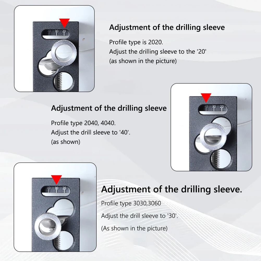 Punching Auxiliary Tool Aluminum Alloy Aluminum Profile Drill Guide Punch Locator Multi-Function Accurate Drilling Accessories