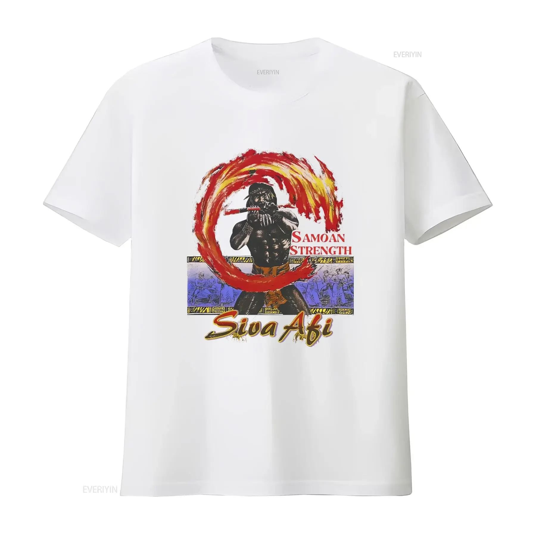 ساموا قوة سيفا أفي تي شيرت خمر تصميم 90s طباعة جديدة القطن الثقيل خمر غسلها لينة قليلا أوم