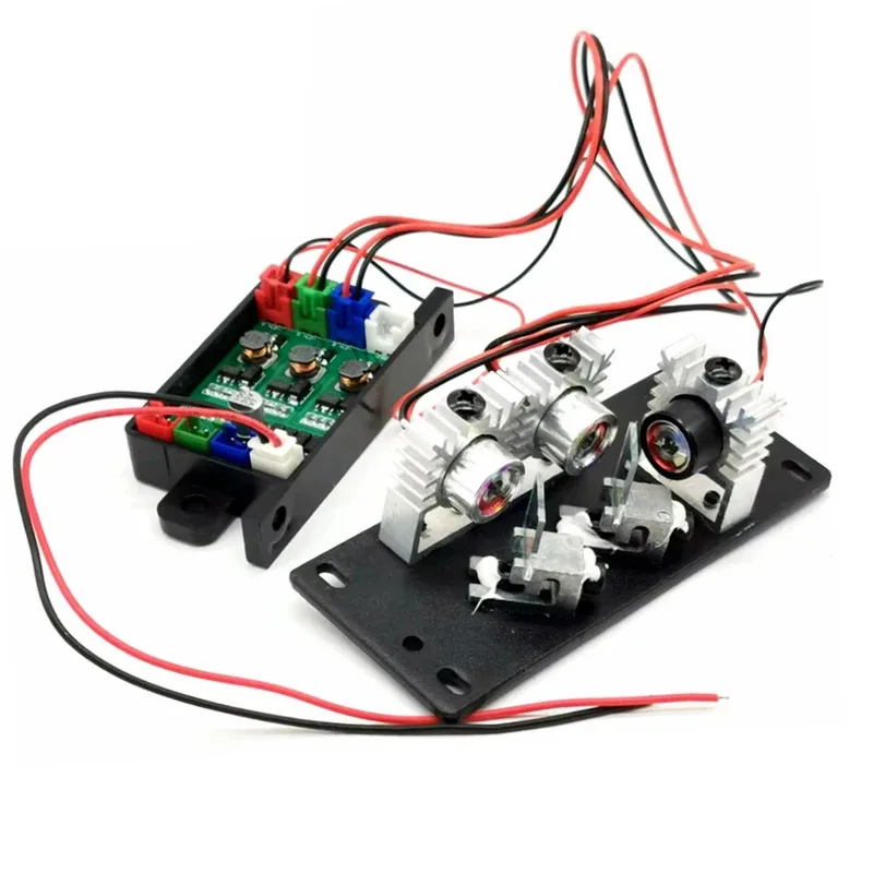 DC12V 500mW RGB White Light Stage Laser Module Red Green Blue TTL Modulation