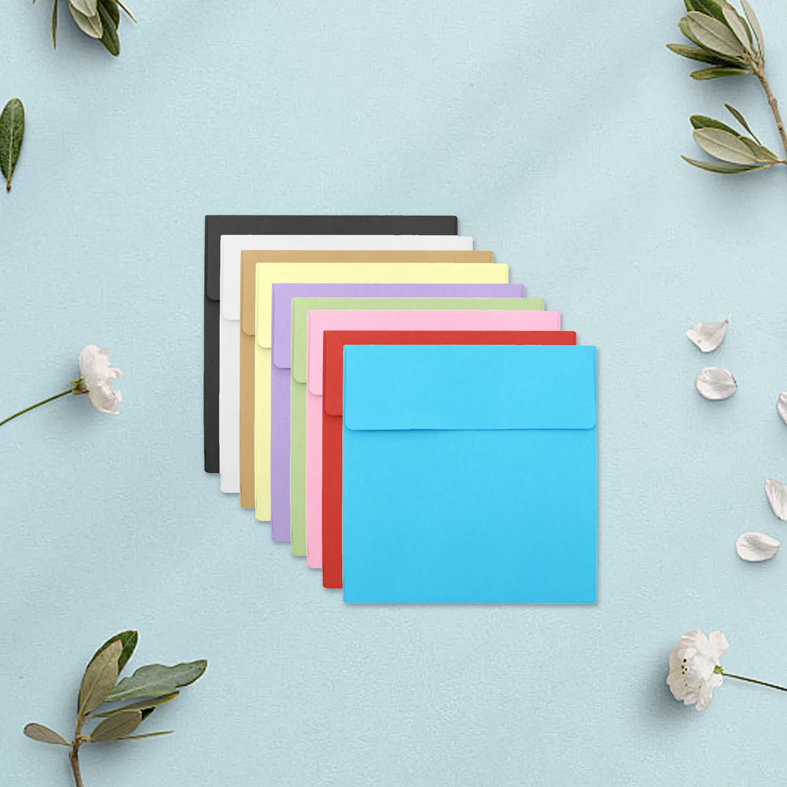 100Pcs Small Kraft Paper Envelopes 10x10 Cm Blank Invitation Greeting Cards Cash Coins Keys Money Storage Secure Letter