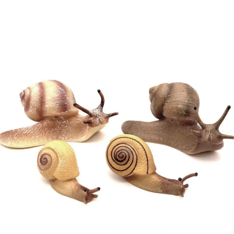 Educational Crawling Animal Toy Snail Decorative Figurine for Kids Solid Toy Snail Model for Kids' Learning and Pretend Play