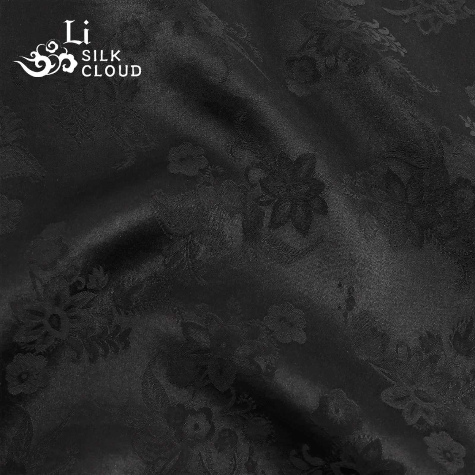 LI SILK CLOUD xiangyunsha Long Sleeve Top - 100% Mulberry Silk,Oriental Patterns Guangdong Black Pearl Guangdong Gauze