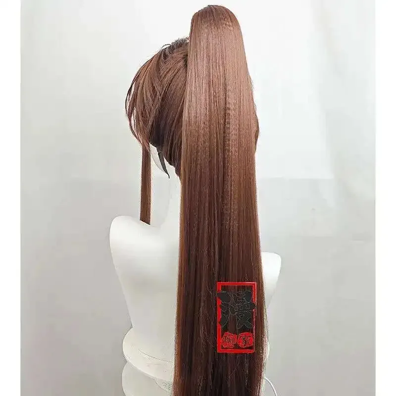 DY20Styled رماد المملكة Guangling الأمير كوس شعر مستعار 40 سنتيمتر براون مقاومة للحرارة الاصطناعية الشعر هالوين شعر مستعار للحفلات + غطاء شعر مستعار 25 #4