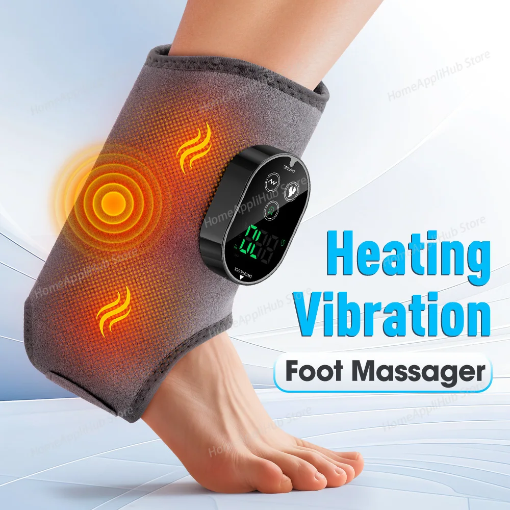 Electric Ankle Protector Ankle & Wrist Massager Foot Brace Hot Compress Vibration Ankle Support Guard Band Muscle Relax