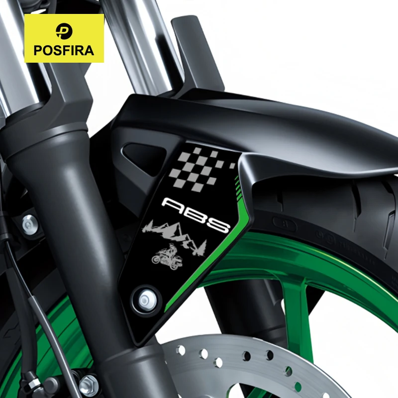 

POSFIRA наклейки на переднее крыло мотоцикла, виниловые наклейки для Kawasaki Z500 SE 2024-2025 Z500, аксессуары для наклеек на мотоцикл