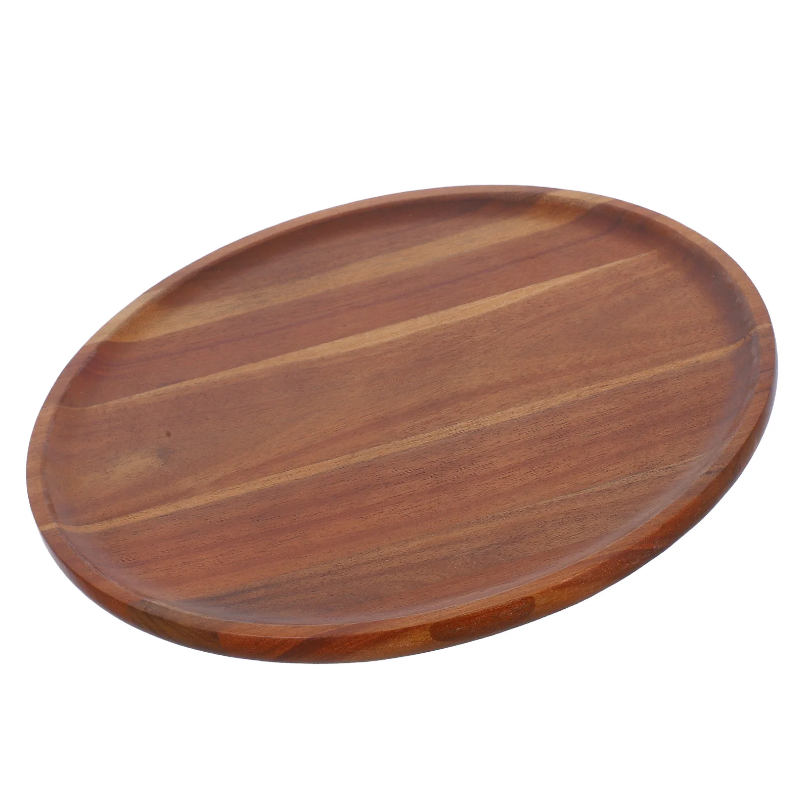 

Round Wooden Serving Tray Large Wood Plates Dessert Salad Cake Breakfast Multipurpose Kitchen Bedroom Decor Storage Jewelry
