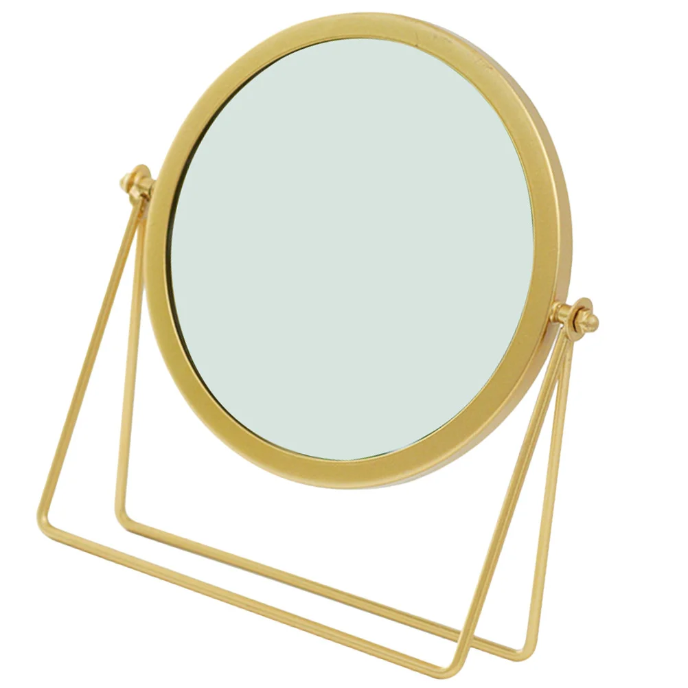 원형 메이크업 거울 데스크탑 가정용 장식 안정적인 받침대 방 침실 서재 화장대용