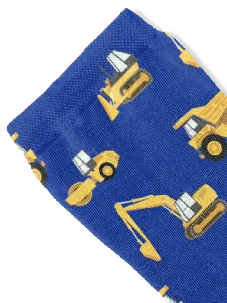 construction trucks - blue Socks gift Antiskid soccer hockey Soccer Men Socks Luxury Brand Women's