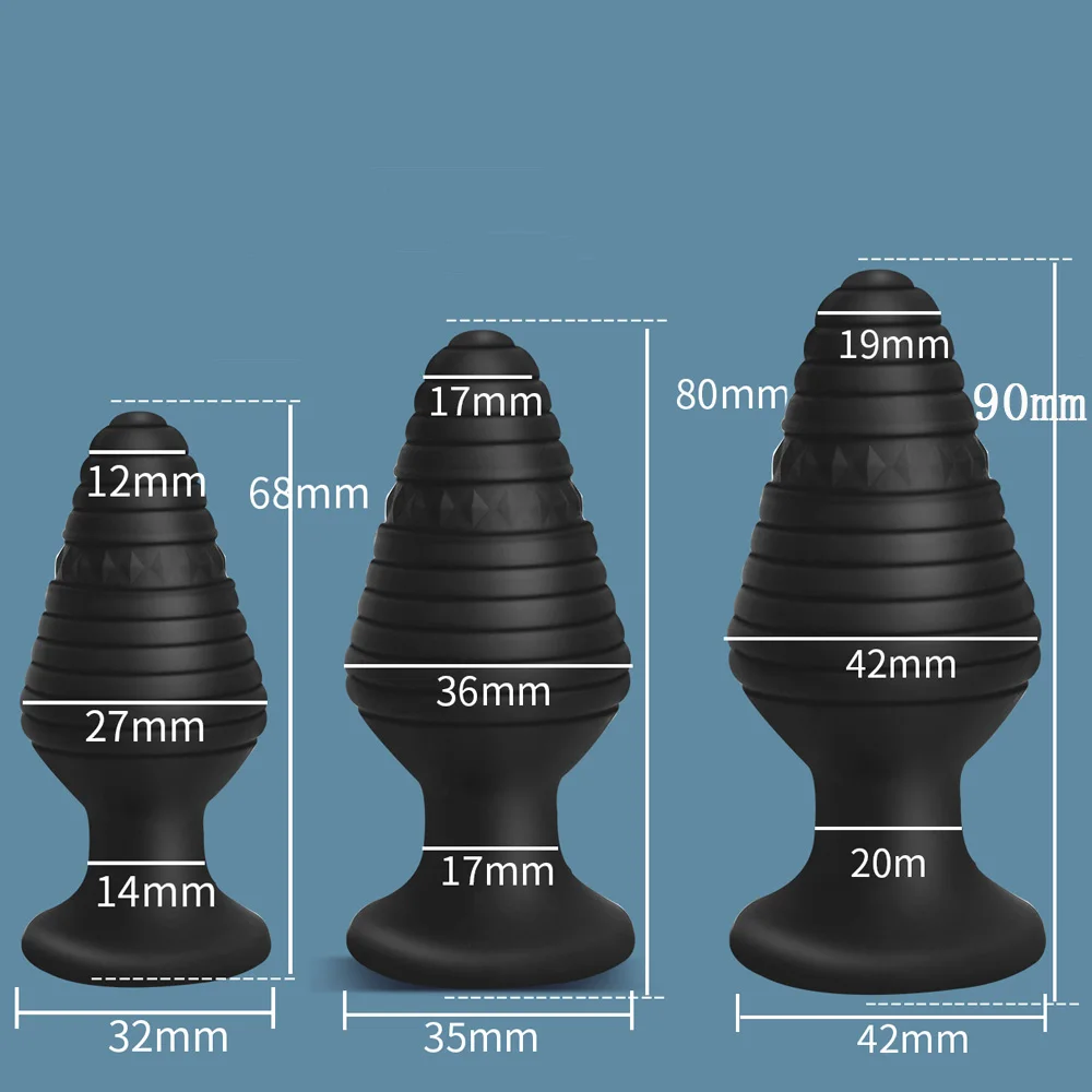 S/M/L Silicone Butt Plug Anal Plugs Unisex Sex Stopper 3 Different Size Adult Toys for Men/Women Anal Trainer For Couples SM