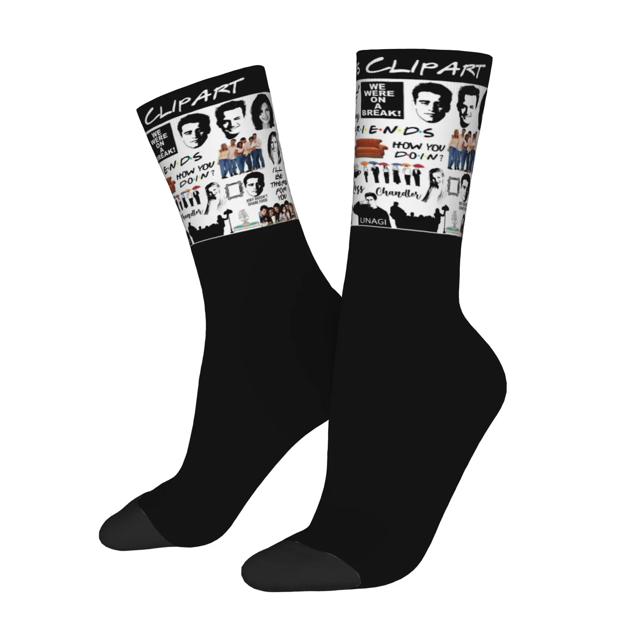 New Men's Socks Casual Friends TV Show Sock Polyester Cartoon American High Quality Women Socks Spring Summer Autumn Winter