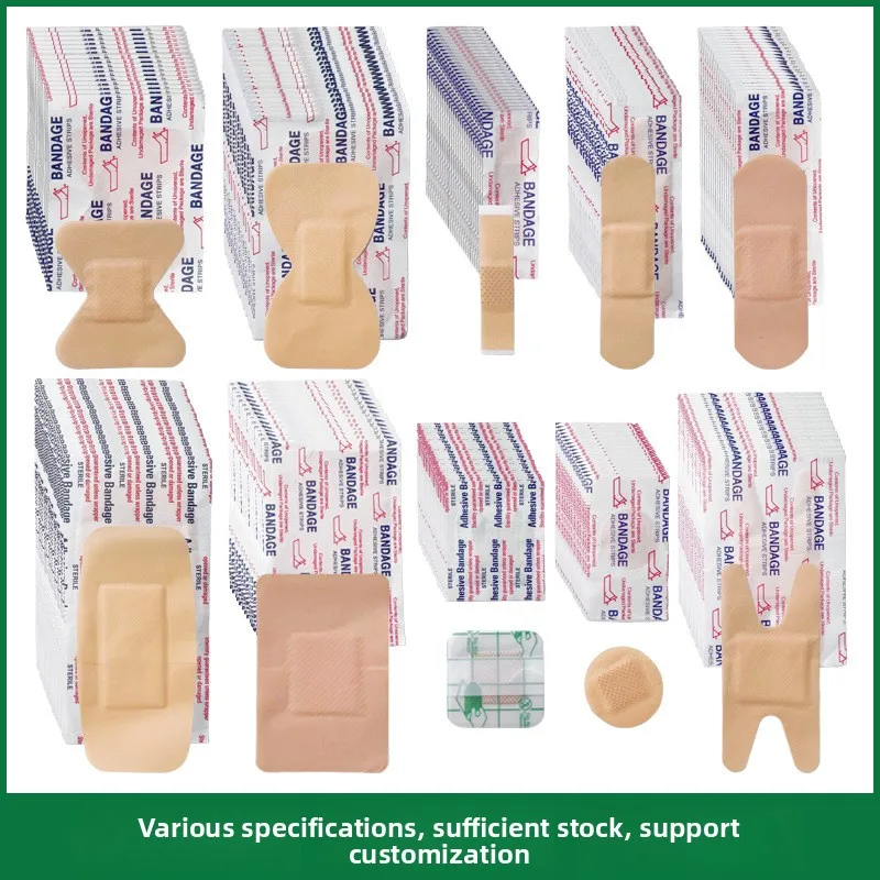 

50pcs Multi-Size Bandages - PE Breathable & Waterproof with H/Butterfly/Heel Shapes for First Aid