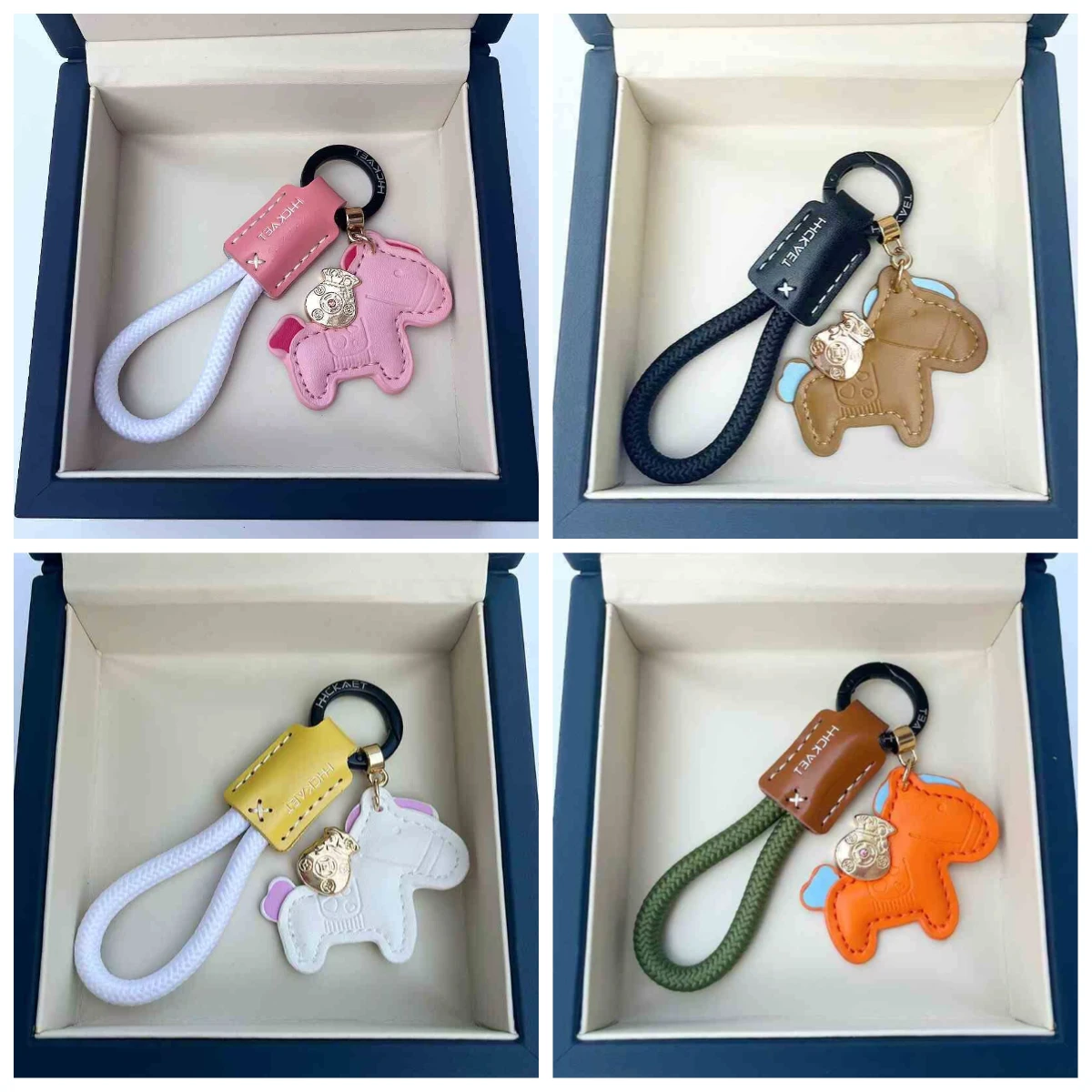 

Instant Money Handmade Leather Car Keychain Pendant Exquisite Simple Personality Male Female Couple Keychain Rope