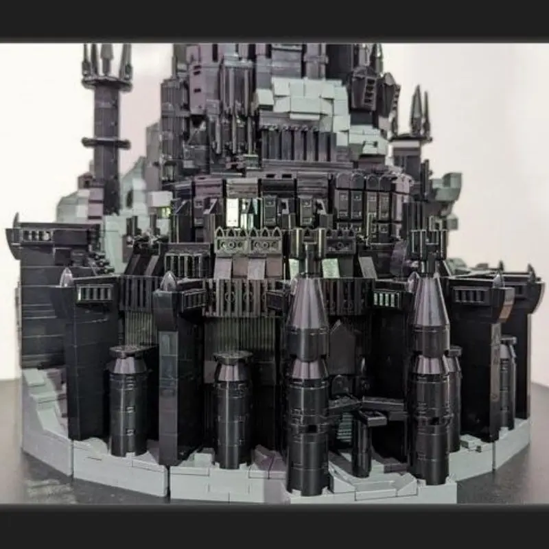 5996 Pieces Movie Fortress LOTR Barad-dur UCS Scale Orthanc Medieval Castle Building Blocks Toy