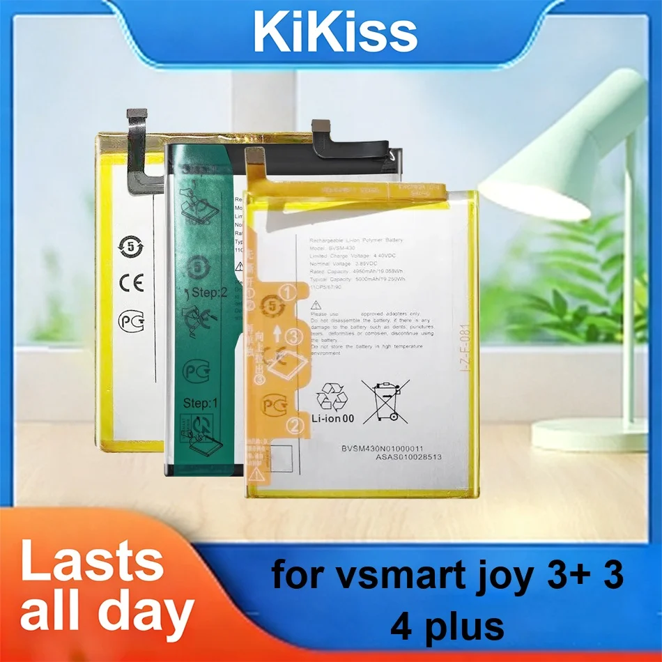 

Mobile Phone Battery Long-Lasting Performance Bvsm-430 Bvsm-420 Bvsm-441 4450-5000mAh For Vsmart Joy 3+ 3 4 Plus