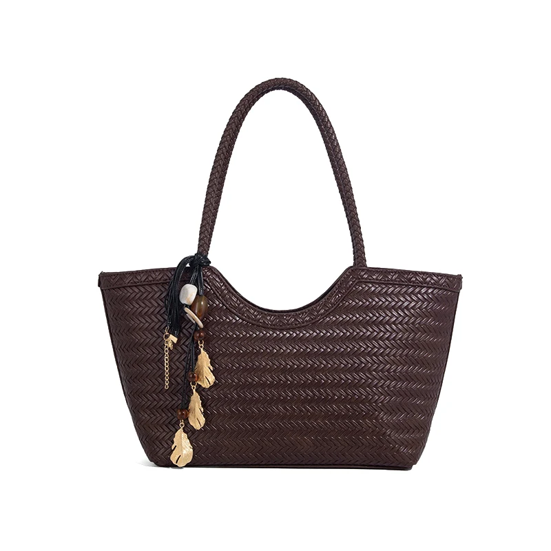 Borsa a spalla donna in paglia intrecciata borsa secchiello chic_voghion.com