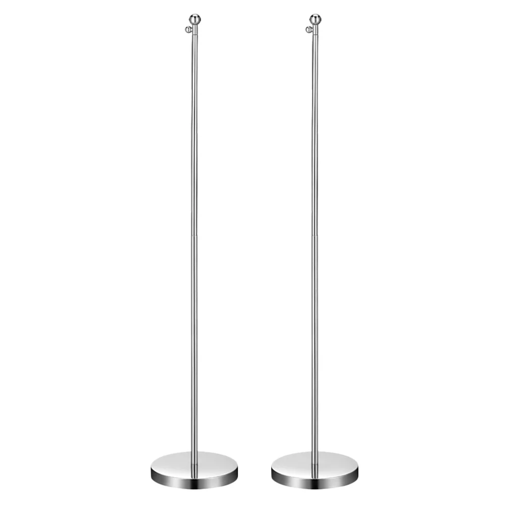 

2Pcs Desk Flag Holders Stainless Steel Flag Pole Bracket for Indoor Outdoor Festivals and Events Stainless Steel Desk Decor