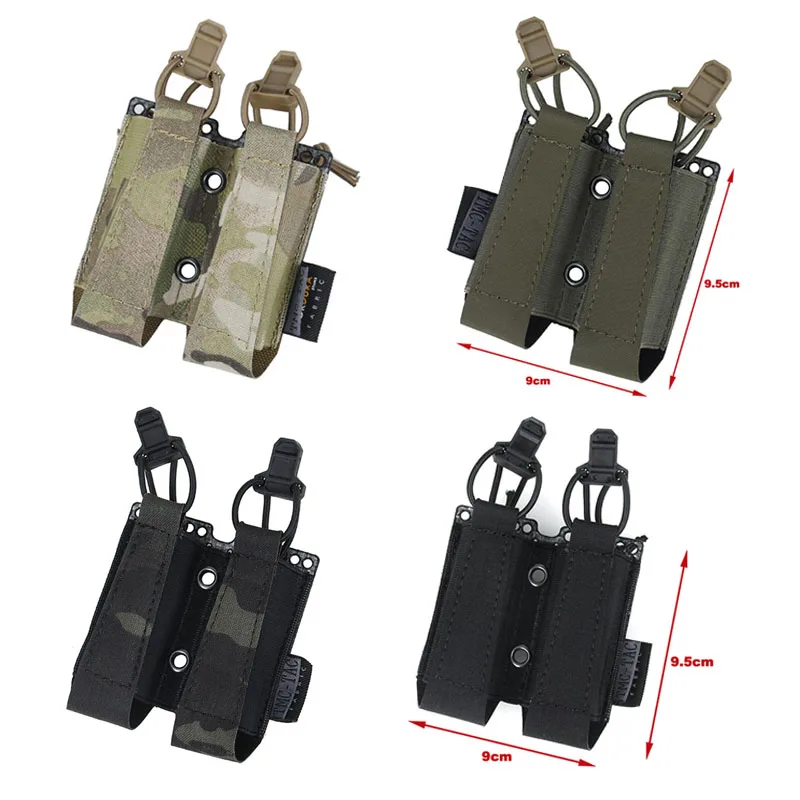 New Outdoor Molle Double Mag Pouch Vest BELT Accessories Clip Bag Tegirs Composite Board  Color