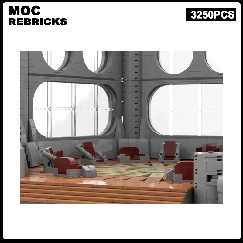 MOC Space War Scene Architecture Jedi Committee Meeting Hall Building Block Assembly Model Brick Toys Children's Christmas Gifts