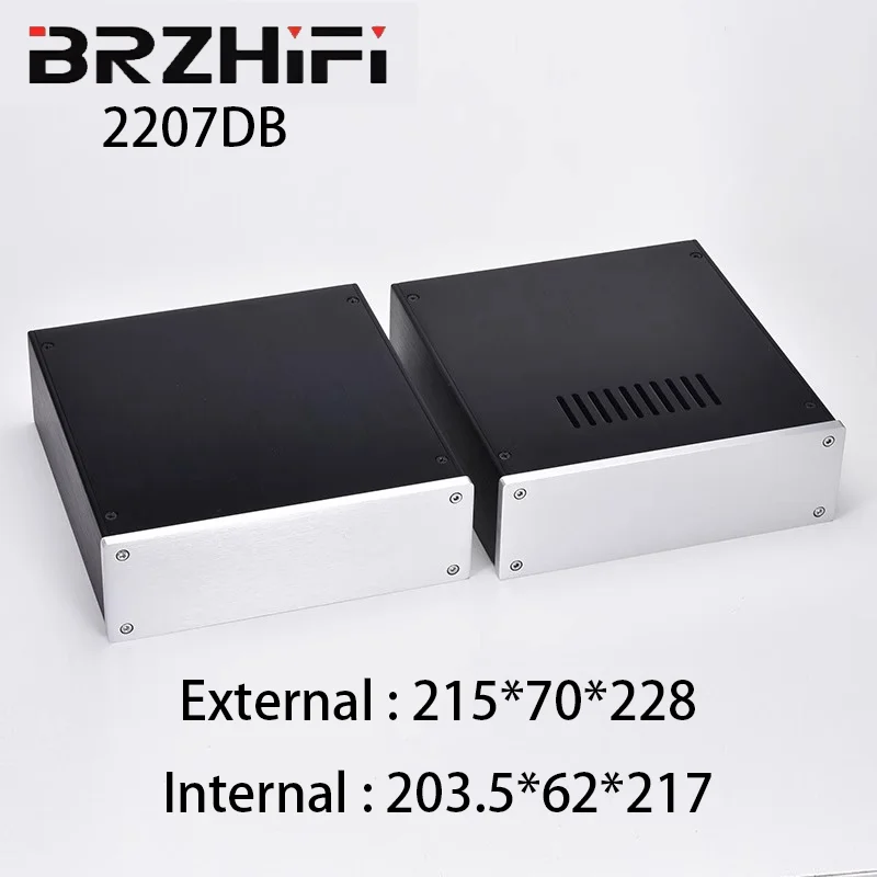 

BRZHIFI Audio Amplifier case 2207DB Aluminum Vent Enclosure durable Multifuction Electronic Circuit board Shell for Audiophile