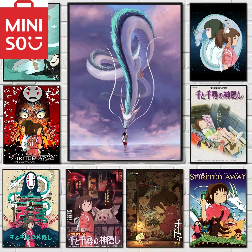 MINISO 5DDIY pintura de diamante película S-Spirited A-AwayS estilo cuadrado/mosaico redondo bordado arte pared decoración del hogar hecho a mano