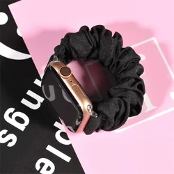 Scrunchie Strap for Apple watch band 44mm 40mm 41mm 45mm 38 42mm 49mm Elastic Nylon bracelet iWatch series 3 6 se 7 8 9 ultra 2