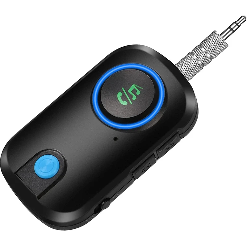 Bluetooth 5.0 Audio Transmitter Receiver, 3 In 1 Microphone APTX Low Latency Wireless Music Adapter With 3.5Mm Aux Port