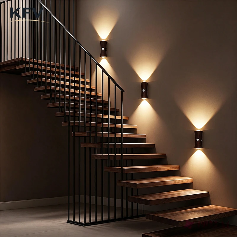 KFV Wall Light Art Decor LED Wall Light  Human Sensor Light Wall Mounted Light Rechargeable Wall Sconce Dimmable Led Night Light