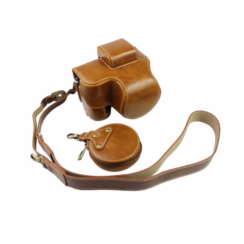 الفاخرة بو الجلود حالة كاميرا فيديو حقيبة كامل الجسم حامي لنيكون Z50 Z30 16-50 مللي متر عدسة الغطاء الواقي مع حزام الكتف