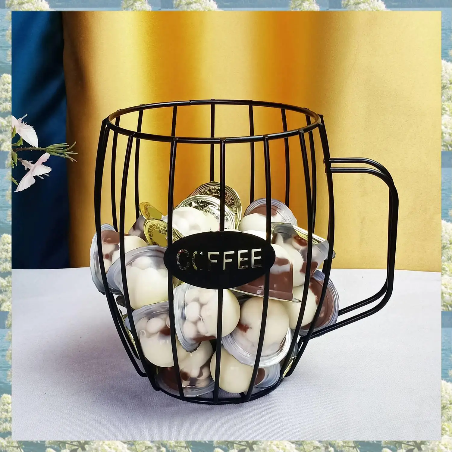 X17A 2025 НОВАЯ полая корзина для хранения кофейных капсул, креативный органайзер в форме кофейной чашки, держатель для капсул для кофе для дома, отеля Ornam