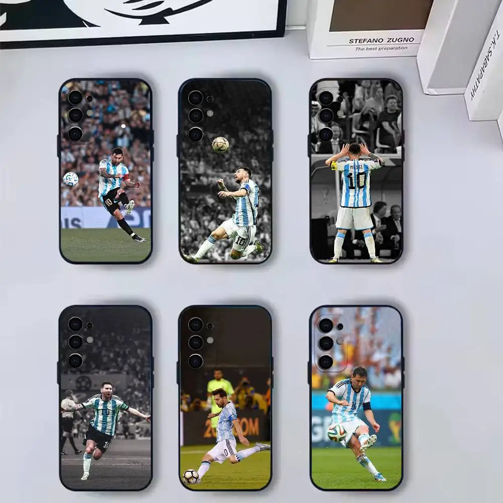 L-Lionel Messi  Phone Case For Samsung S 25,24,23,22,30,21,10,9,Ultra,Plus,Lite,FE,4,5 GBlack TPU Soft Case