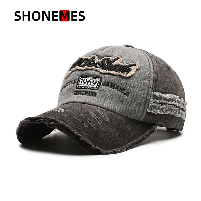 Shonemes Sports Men Women Baseball Cap Embroidery Snapback Caps Outdoor Adjustable Broken Hats All Season