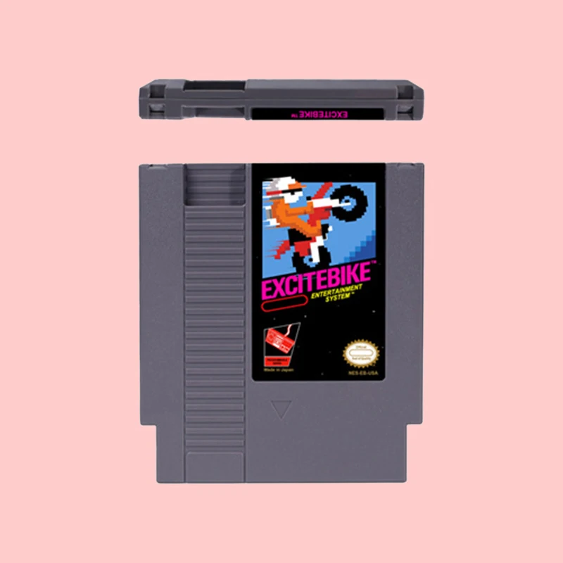 Excitebike Action Game Cartridge For NES 72PIN Consoles Region Free Game Card