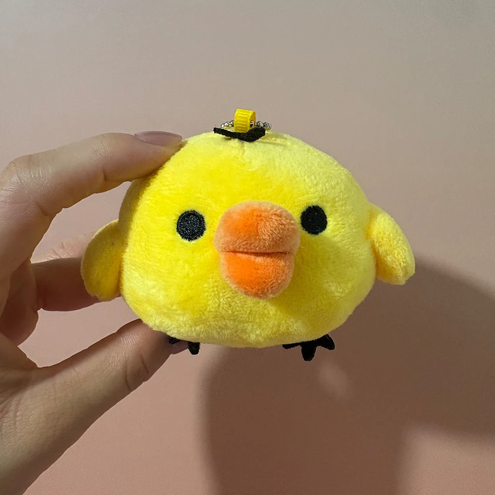 Cute Kiiroitori Yellow Chick Plush Keychain Rilakkuma Mini Stuffed Chicken Doll Backpack Pendant Animal Plush Keyring Fans Gifts