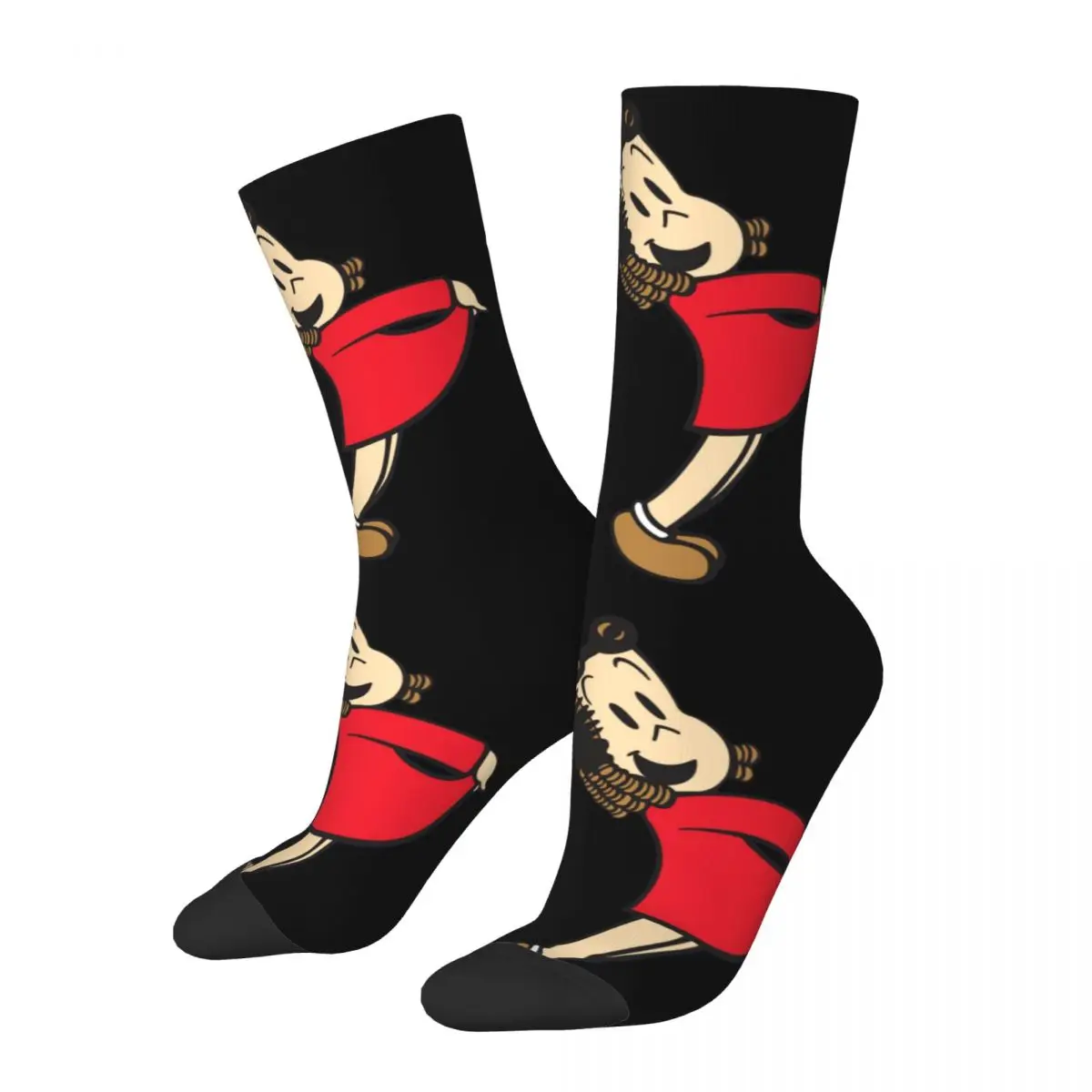 

Funny Happy Cute Men's Socks Retro Harajuku T-The Little Lulu Show Hip Hop Novelty Casual Crew Crazy Sock Gift Printed