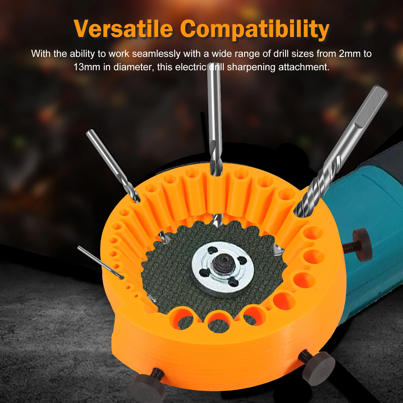 Ulepszona ostrzałka do wierteł do szlifierki 125 mm Uniwersalna szlifierka do starych wierteł do wierteł od 2 do 13 mm