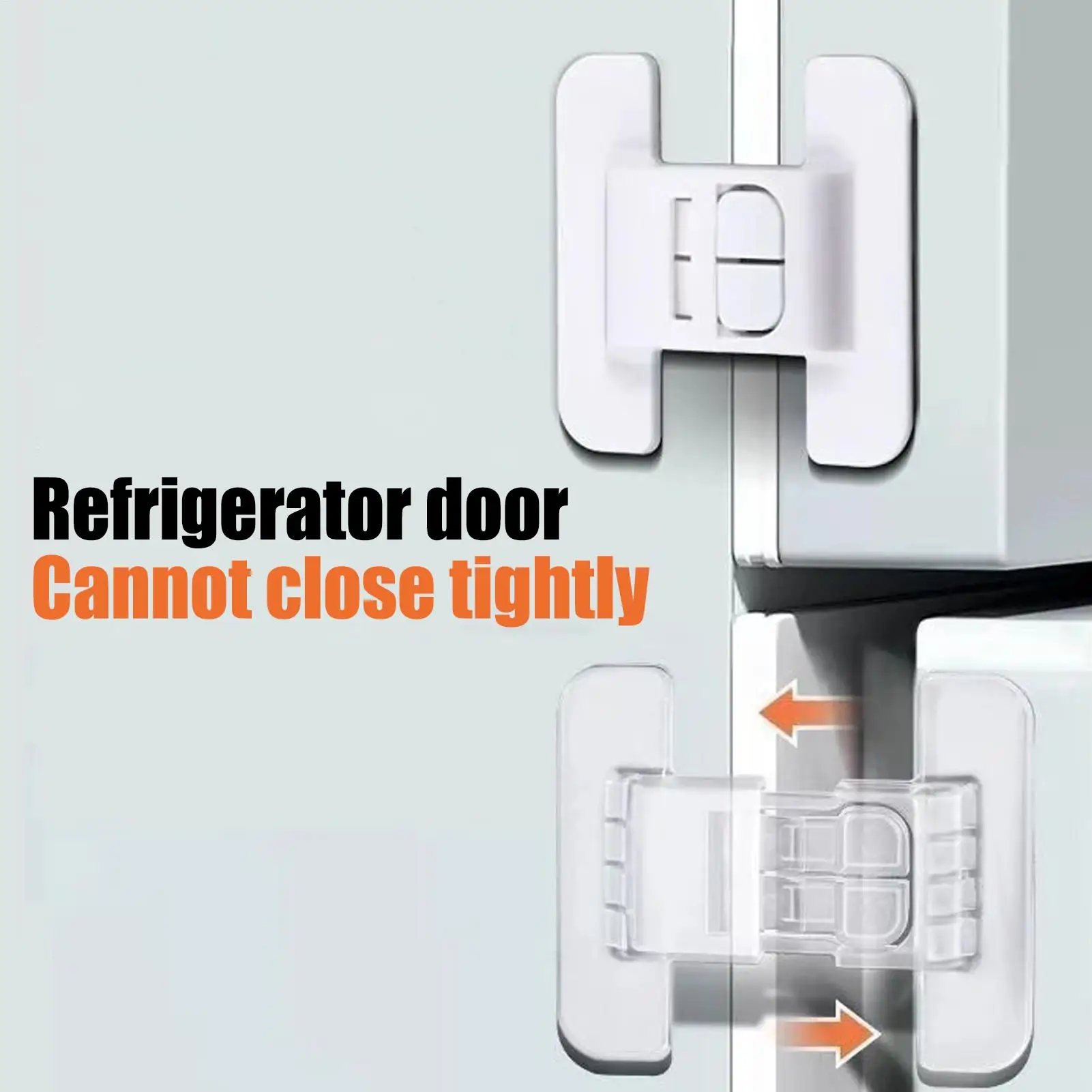 Fridge Door Lock Refrigerator Door Fixed Buckle Punch-free Self-Adhesive Fridge Door Closer Anti-open Buckle for Kitchen