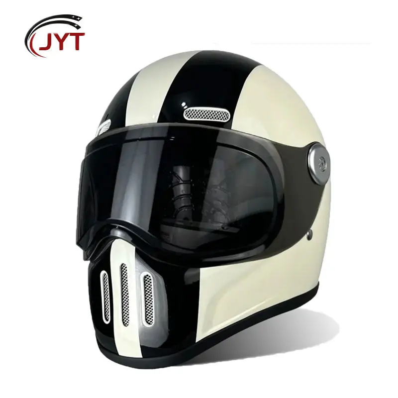 Black Striped Soldier Full Face Helmet Fiberglass Full Face Helmet Motorcycle Racing Dot Capacete De Moto Motociclista Para Mot