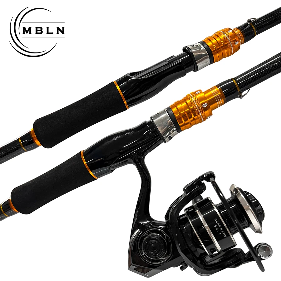 MBLN Juego Completo de Caña Pesca Telescópica con Carrete y Señuelos - imagen 5