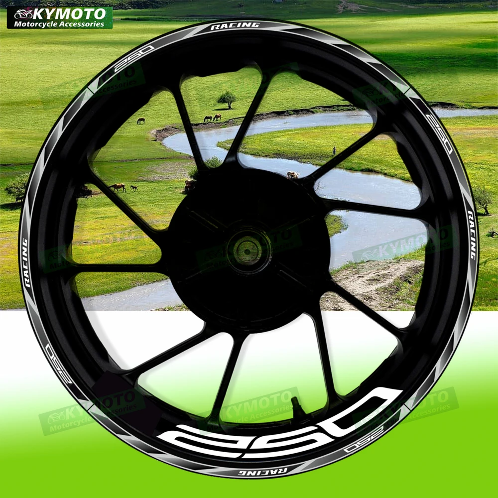 

Аксессуары для мотоциклов Z250 Z 250, 17-дюймовые наклейки на передние и задние колеса, обтекатель ступицы колеса, модифицированные светоотражающие полосы, наклейки