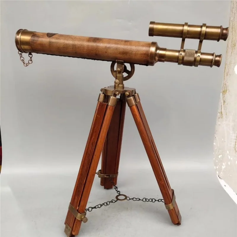 

Antique Crafts Factory Wholesale Collection Retro Distressed (Wood Holder Telescopic Telescope) Ornaments