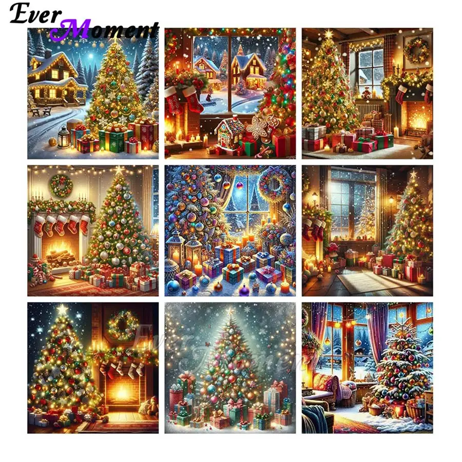 

Ever Moment комплект алмазной живописи Рождественская елка новая коллекция 5D DIY наборы для вышивки крестом Алмазное искусство украшение дома ASF2883